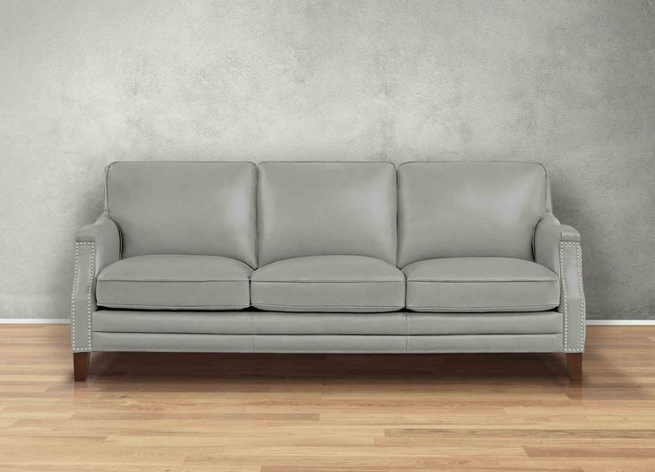 Camden Silver Leather Living Room Set