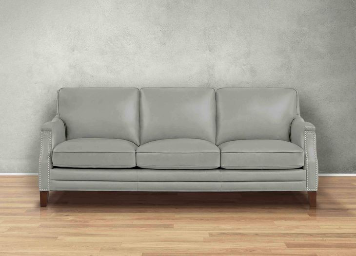 Camden Silver Leather Living Room Set
