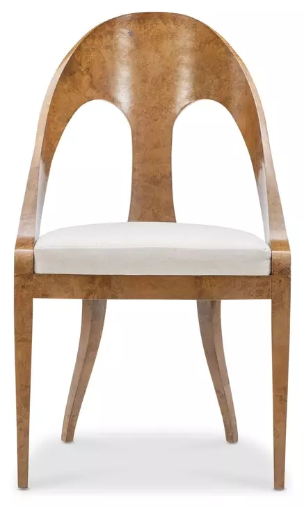 Arden White Upholstered Arm Chair