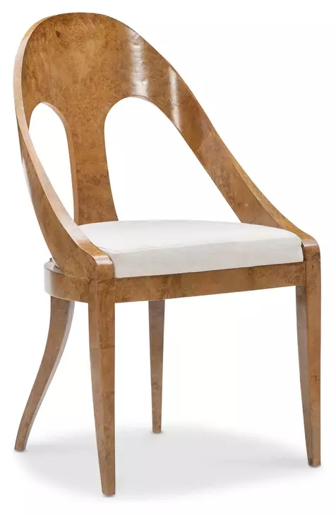 Arden White Upholstered Arm Chair