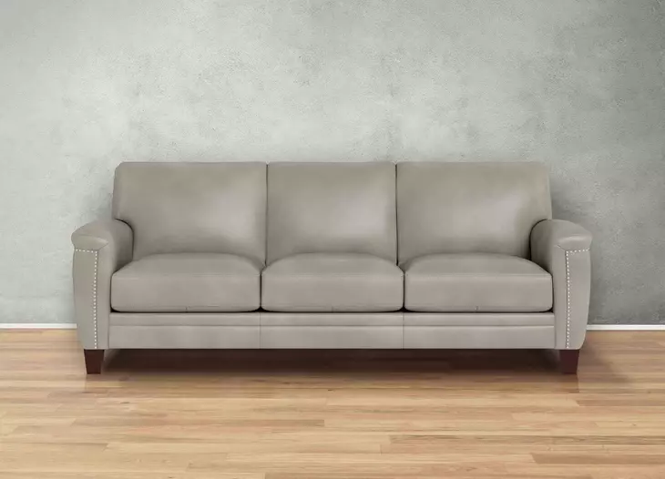 Sherwyn Stone Leather Living Room Set