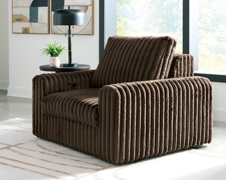 Carnon Chocolate 50" Power Gliding Chaise with USB Charging