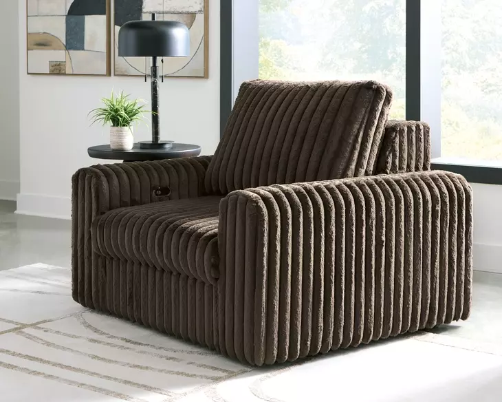 Chalmers Chocolate 50" Power Gliding Chaise with USB Charging