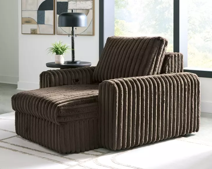 Chalmers Chocolate 50" Power Gliding Chaise with USB Charging
