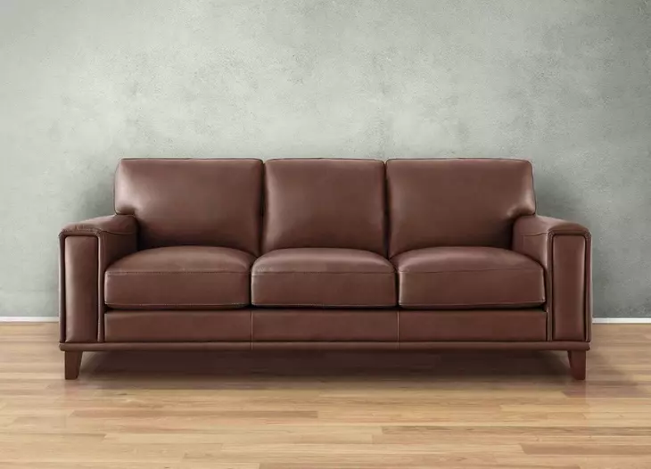 Halwyn Pecan Leather Living Room Set