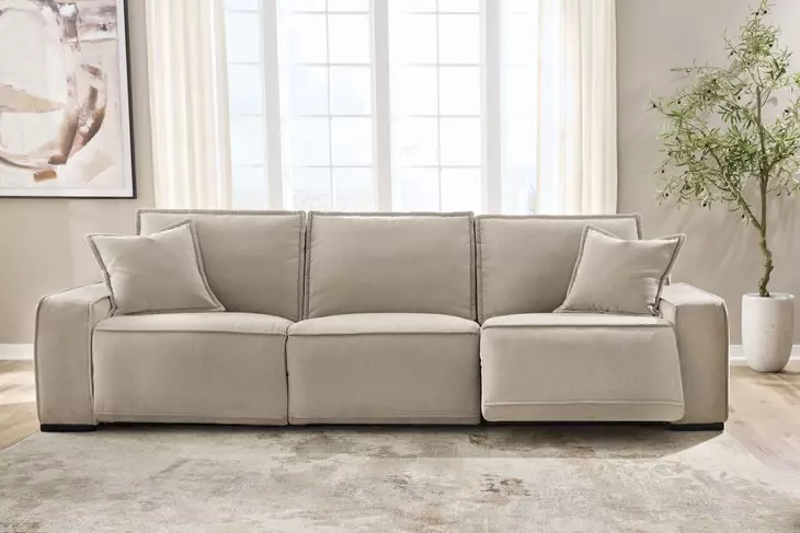 Carceri Cashmere Performance Fabric 3 Piece Modular Power Reclining Sectional with USB Charging and Armless Power Recliner