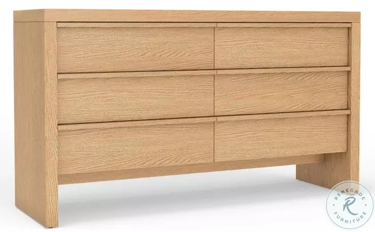 Flo Natural 6 Drawer Dresser