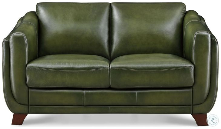 Godfrey Emerald Leather 64" Loveseat