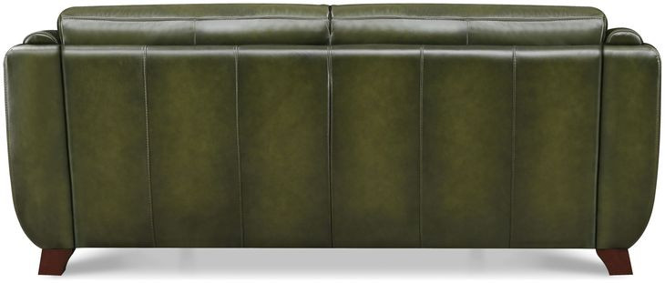 Godfrey Forrest Green Leather 84" Sofa
