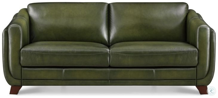 Godfrey Emerald Leather 84" Sofa