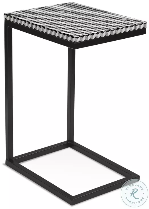 Nava Black And White Bone Accent Table