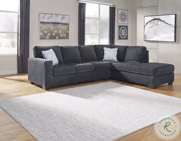 Altari Slate 2 Piece Sleeper Sectional with RAF Chaise