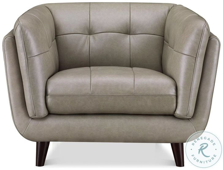 Sorella Chico Slate Leather Upholstered Accent Chair