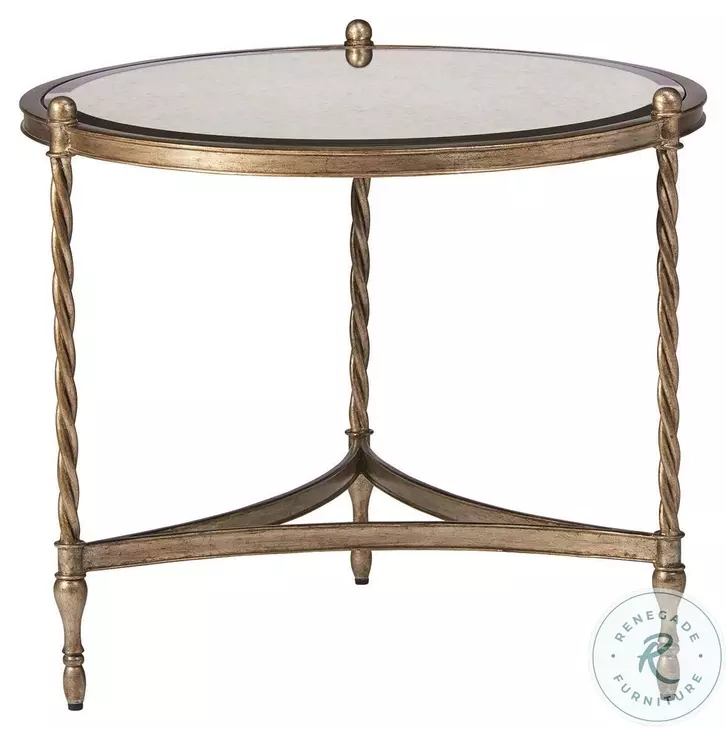 Majorca Antique Mirror And Bronzed Silver Side Table