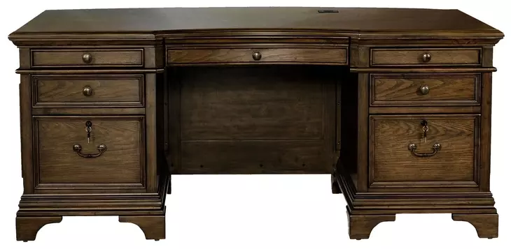 Hartshill Burnished Oak Executive Desk
