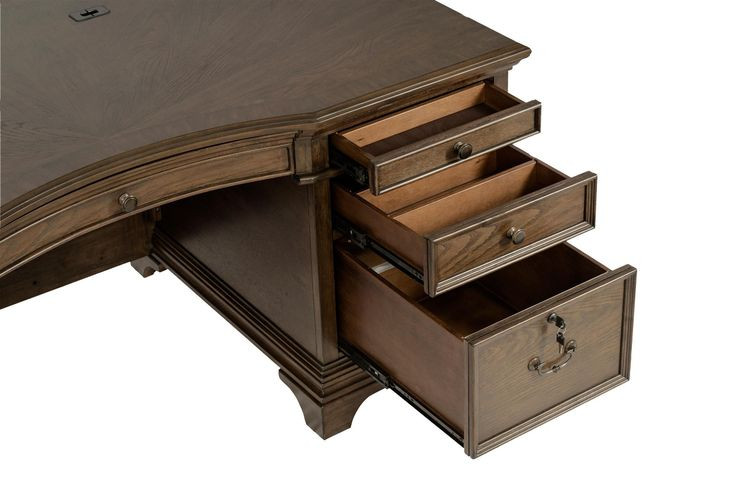 Hartshill Burnished Oak Executive Desk