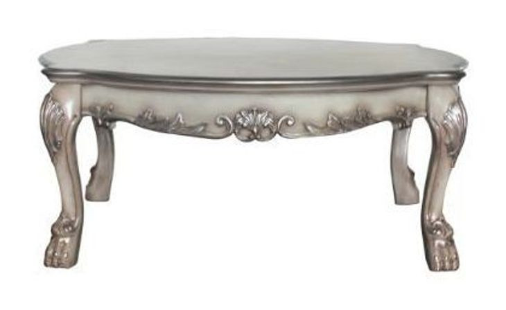 Dresden Vintage Bone White Oval Cocktail Table