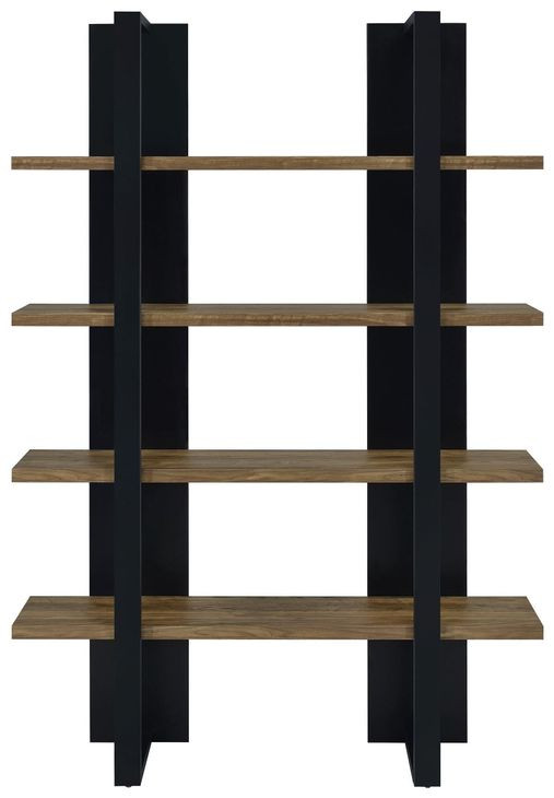 Danbrook Black And Aged Walnut Bookcase