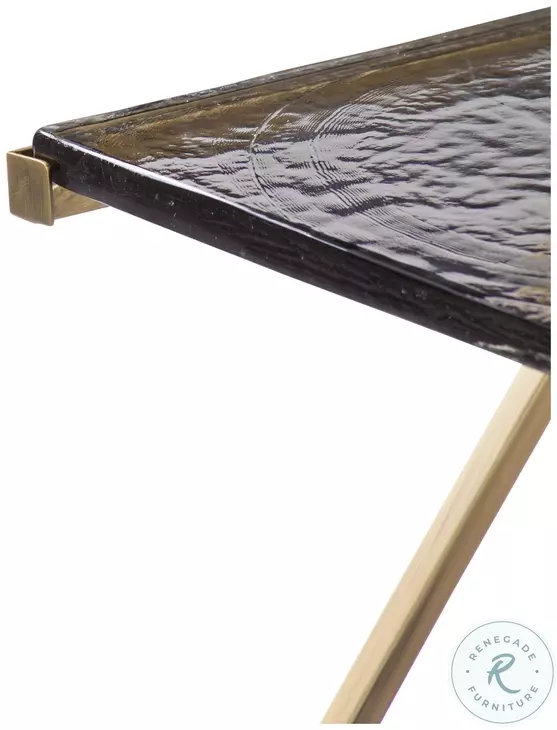 Corina Gold And Cast Glass Scatter Table