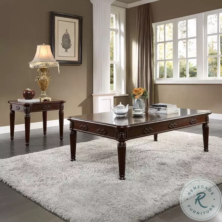 Chateau De Ville Espresso Square End Table