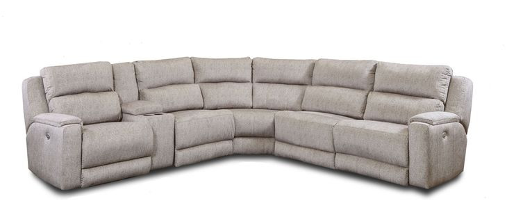 Dazzle Driftwood 6 Piece Modular Power Reclining Sectional with USB Charging