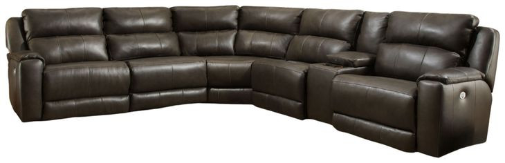 Dazzle Maximus Fossil Power Reclining 6 Piece Sectional with Power Headrest