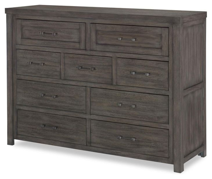 Bunkhouse Aged Barnwood 9 Drawer Bureau Dresser
