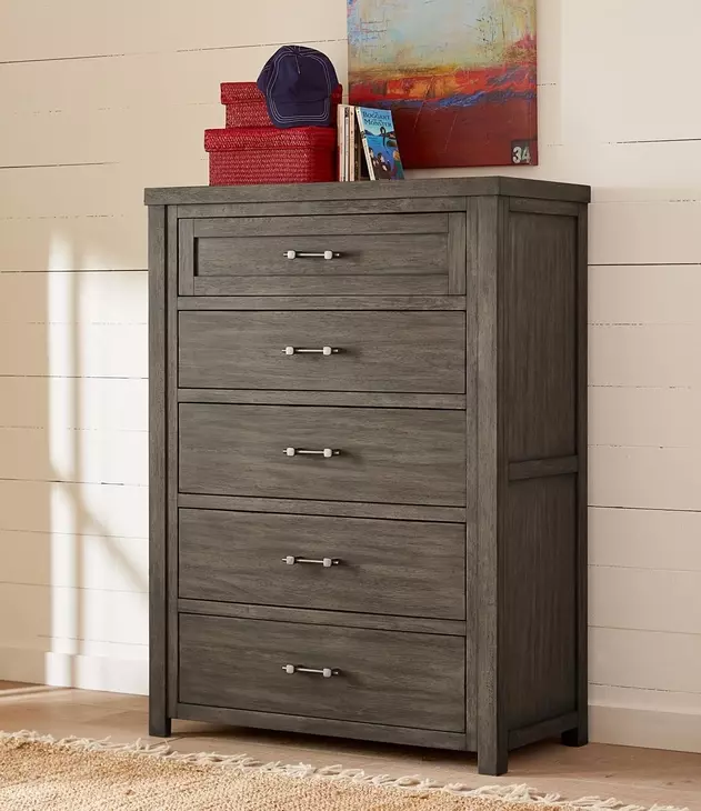 Bunkhouse Aged Barnwood 5 Drawer Chest