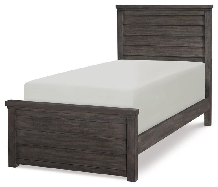 Bunkhouse Aged Barnwood Twin Panel Bed