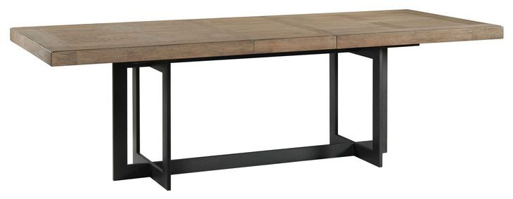 Eden Rustic Dune and Black Extendable Rectangular Dining Room Set