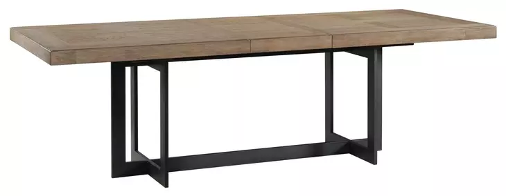 Eden Rustic Dune and Black Extendable Rectangular Dining Room Set
