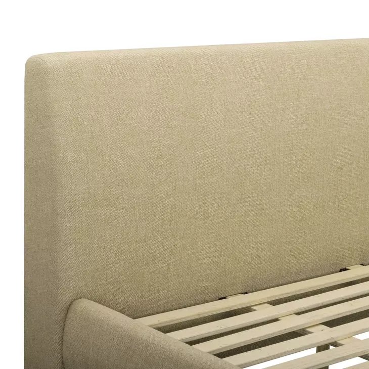 Rayne Honey King Upholstered Panel Bed