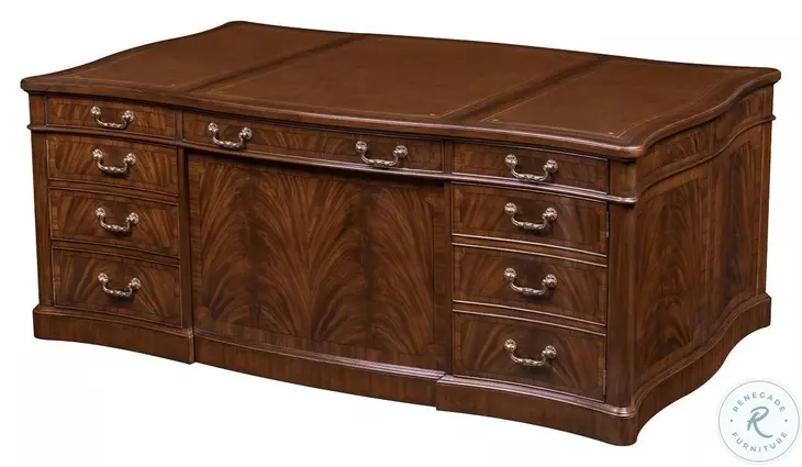 Sanders Crotch Mahogany Desk