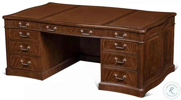 Sanders Crotch Mahogany Desk