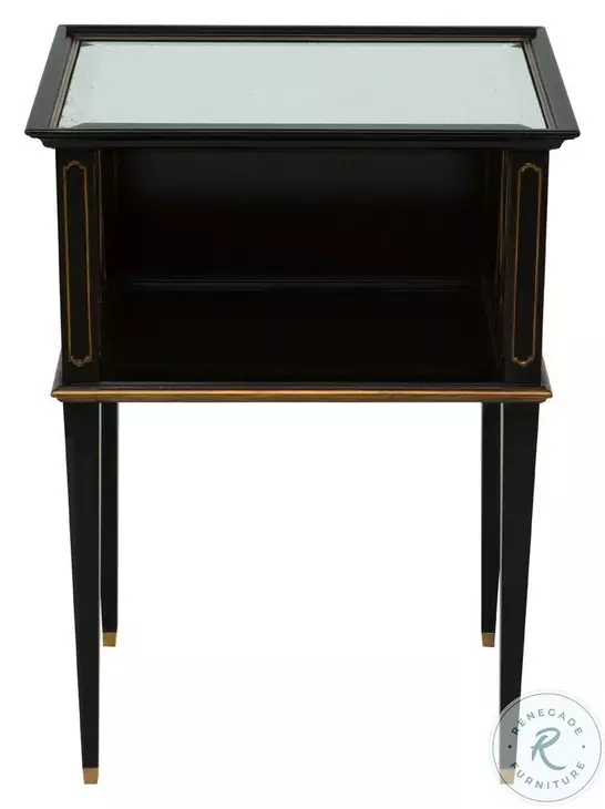 Noir Glass And Noir Accent Table