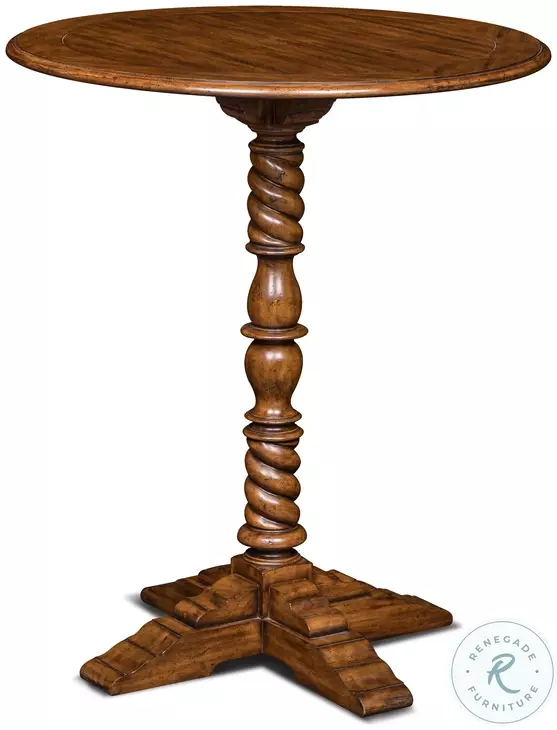 Painter's Brown Pedestal Accent Table