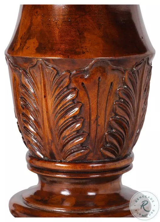 Reeded Crotch Mahogany Extendable Dining Table
