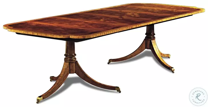Zephyr Crotch Mahogany Extendable Dining Table