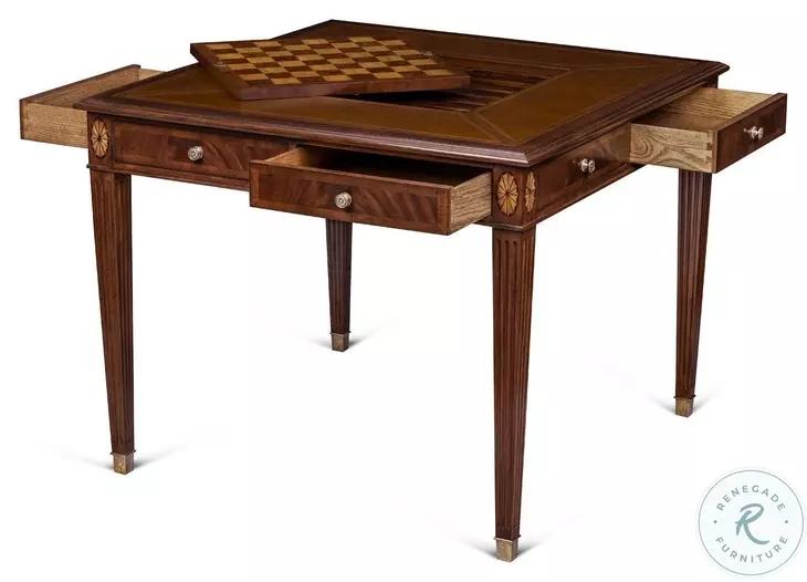 Hopkins Crotch Mahogany Game Table