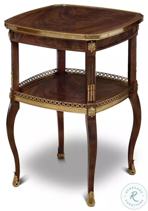 Gallery Crotch Mahogany Square End Table