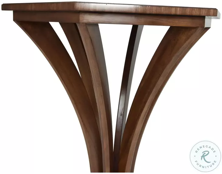 Pointe Walnut Hexagonal Lamp Table
