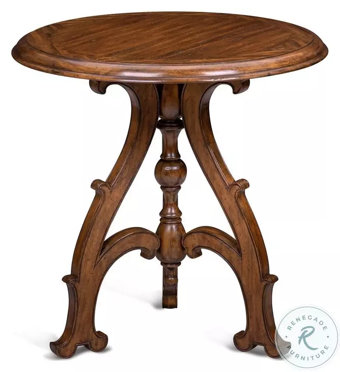 Shepard Hand Planed Heavily Pedestal Accent Table