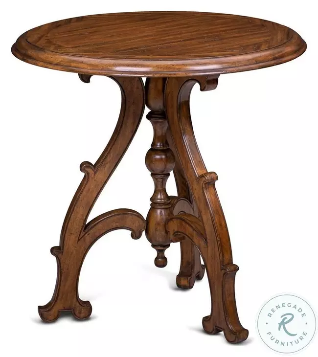 Shepard Hand Planed Heavily Pedestal Accent Table
