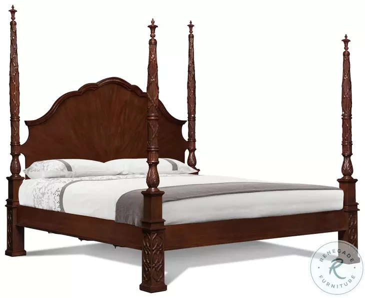 Cecil Crotch Mahogany King Poster Bed