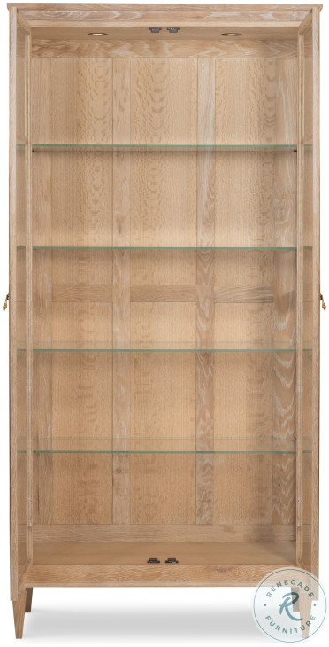 Maison '47 Blonde Cerused Brass Front Curio