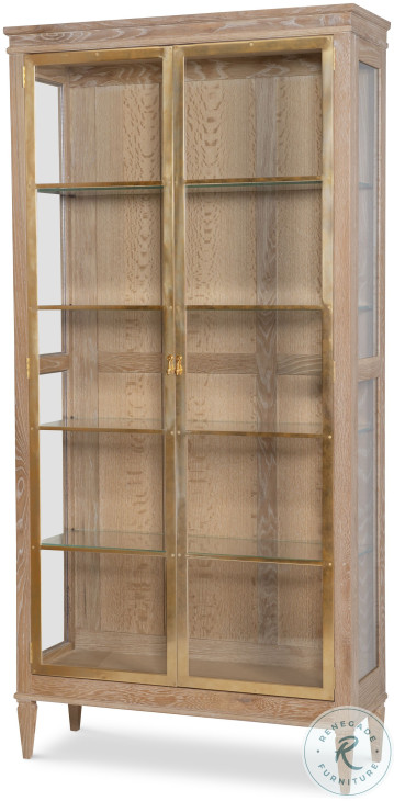 Maison '47 Blonde Cerused Brass Front Curio