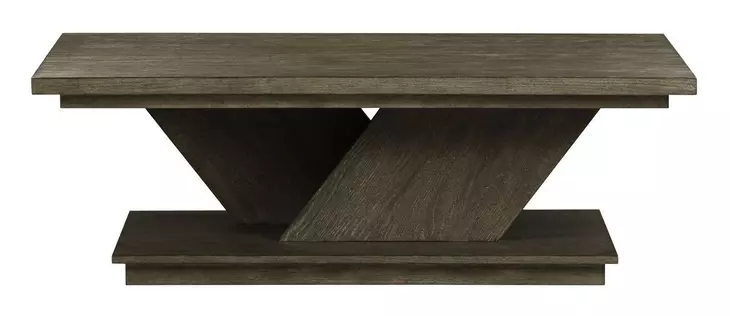 Aspen Sky Weathered Saddle Brown Rectangular Cocktail Table