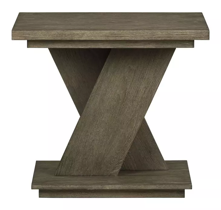 Aspen Sky Weathered Saddle Brown Rectangular End Table