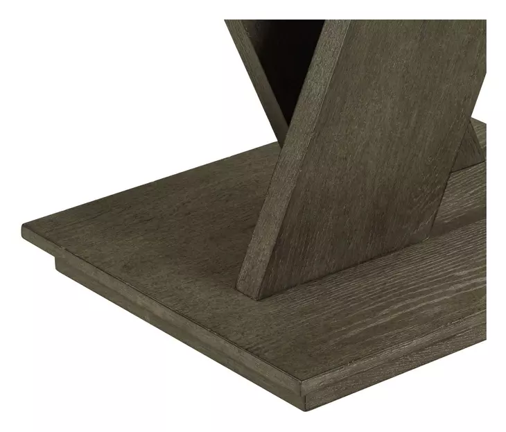 Aspen Sky Weathered Saddle Brown Rectangular End Table
