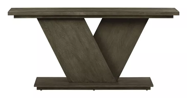 Aspen Sky Weathered Saddle Brown Rectangular Sofa Table